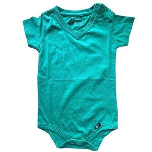 Littlest Prince Couture Baby bodysuit 12 Months Green Cotton Blend V-Neck